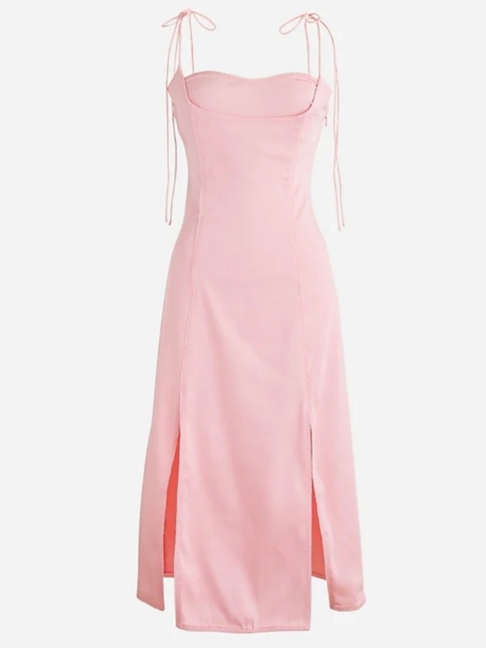 🎀 J. Crew x Anna October Limited Edition Ballet Pink Satin Stretch Pin Up 14 - Picture 5 of 11